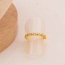 Anillo ajustable de corazones y zirconias baño 18k