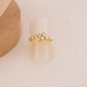 Anillo ajustable con perlas y zirconias baño 18k