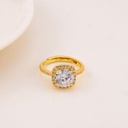 Anillo ajustable con zirconias baño 18k