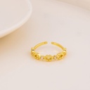 Anillo ajustable con zirconias baño 18k