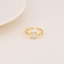 Anillo ajustable con zirconias baño 18k