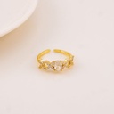 Anillo ajustable con zirconias baño 18k