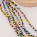 Cristal arroz multicolor metalizado 4*6mm