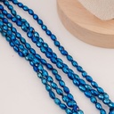 Cristal arroz azul marino metalizado 4*6mm