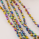 Cristal arroz multicolor metalizado 6*8mm