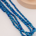 Cristal arroz azul marino metalizado 6*8mm