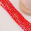 Cristal arroz rojo/escarlata AB 6*8mm