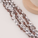 Cristal arroz Doble tono plata ocre AB 6*8mm