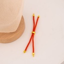 Pulsera ajustable rojo coral baño 18k