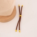 Pulsera ajustable cafe oscuro baño 18k