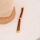Pulsera ajustable cafe baño 18k