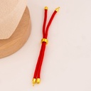 Pulsera ajustable rojo baño 18k