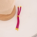 Pulsera ajustable magenta baño 18k
