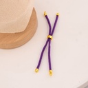 Pulsera ajustable purpura baño 18k