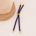 Pulsera ajustable morado oscuro baño 18k