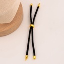Pulsera ajustable negro baño 18k