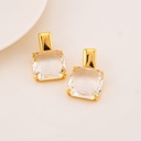 Aretes colgantes de cristal baño 18k
