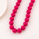 Collar bola chicle fucsia en concha nacar 14mm baño 18k