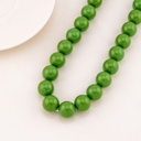Collar bola chicle verde en concha nacar 14mm baño 18k