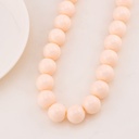 Collar bola chicle en concha nacar 12mm baño 18k