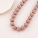 Collar bola chicle nude en concha nacar 14mm baño 18k