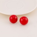 Aretes stud redondos 16mm baño 18k