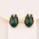 Aretes stud de tulipan baño 18k