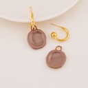 Aretes esmaltados doble uso baño 18k