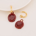Aretes esmaltados doble uso baño 18k