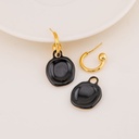 Aretes esmaltados doble uso baño 18k