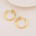 Argollas de marca con zirconias baño 18k
