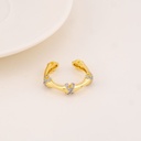 Anillo ajustable con zirconias baño 18k