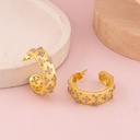 Argollas de marca con zirconias baño 18k