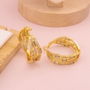 Argollas premium con zirconias baño 18k