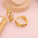 Argollas premium con zirconias baño 18k