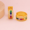 Argollas chunky con zirconias baño 18k