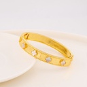 Brazalete de trebol baño 18k