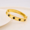 Brazalete de trebol baño 18k