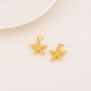 Dije estrella de mar solido baño 18k
