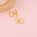 Broche T cuadrado baño 18k 