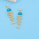 Dije pez en turqueza y micropave