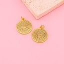Dije religioso medalla Padre nuestro 20mm baño 18k