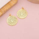 Dije medalla religiosa Padre Nuestro 25mm baño 18k