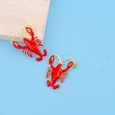 Dije chunky langosta esmaltado baño 18k