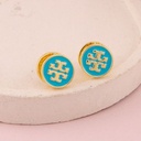 Argollas de marca esmaltadas baño 18k