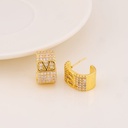 Argollas de marca con zirconias baño 18k