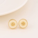 Aretes stud redondos de marca baño 18k