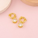 Dije redondo en cristal baño 18k