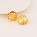 Argollas dobles de almejas baño 18k
