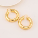 Argollas chunky solidas 44MM baño 18k